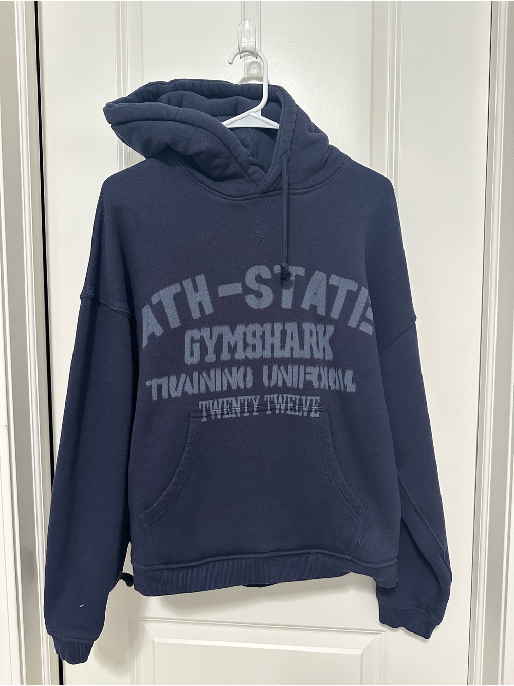 Gymshark Men’s Navy Pullover Hoodie with Front Logo